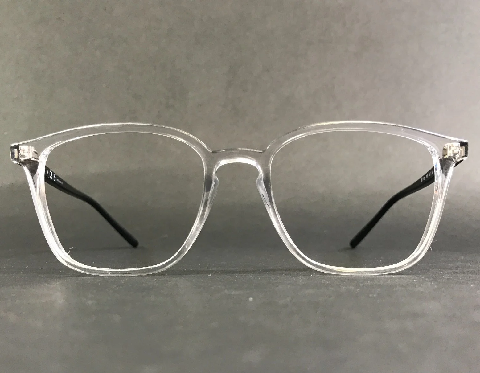 Ray-Ban Eyeglasses Frames RB7185 5943 Polished Clear Black Square 52-18-145 1