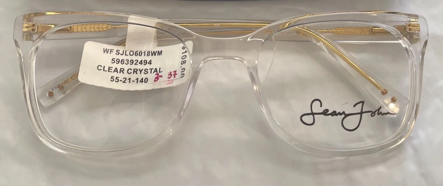 Sean John 6018 Clear Crystal Eyeglass Frames 55-21-140